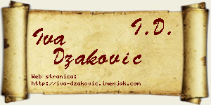 Iva Džaković vizit kartica